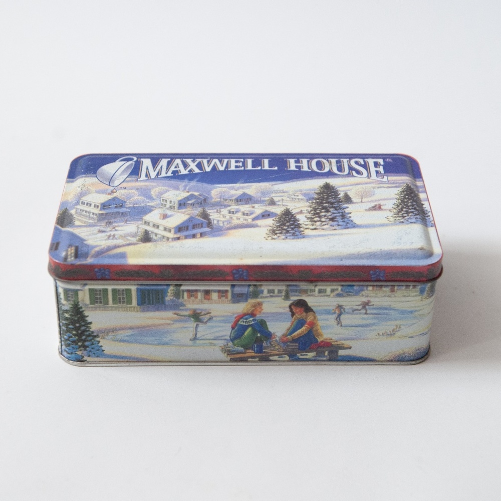 Vintage Maxwell House Christmas/Winter Tin